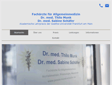 Tablet Screenshot of praxis-munk-schaefer.de